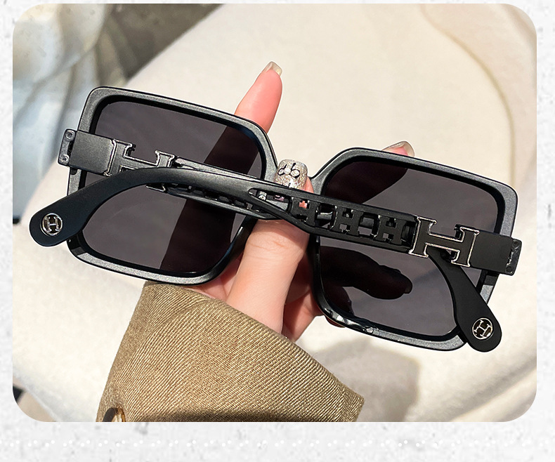 2023新款方形大框高级感时尚墨镜抖音网红防紫外线偏光女士太阳镜详情8