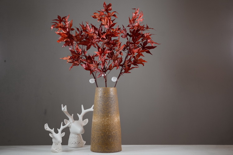 Factory wholesale of artificial flowers, direct sales from the manufacturer, wholesale of artificial green plants, home decoration flowers, red artificial leaves, artificial maple leaves pic 10