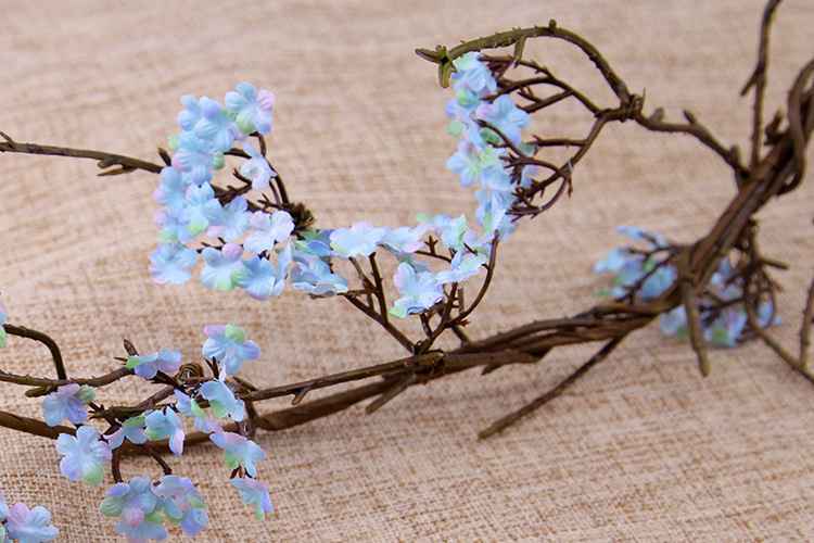 Zen-themed faux cherry blossom vine branches for home decoration, realistic small floral dry branches, tea room artificial flower ornaments, and simple flower arrangements pic 32