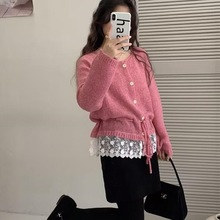 New Spring/Summer 2025 round-neck knitted sweater for women, Korean style, versatile, dopamine, youthful and gentle style, cardigan for women pic 19