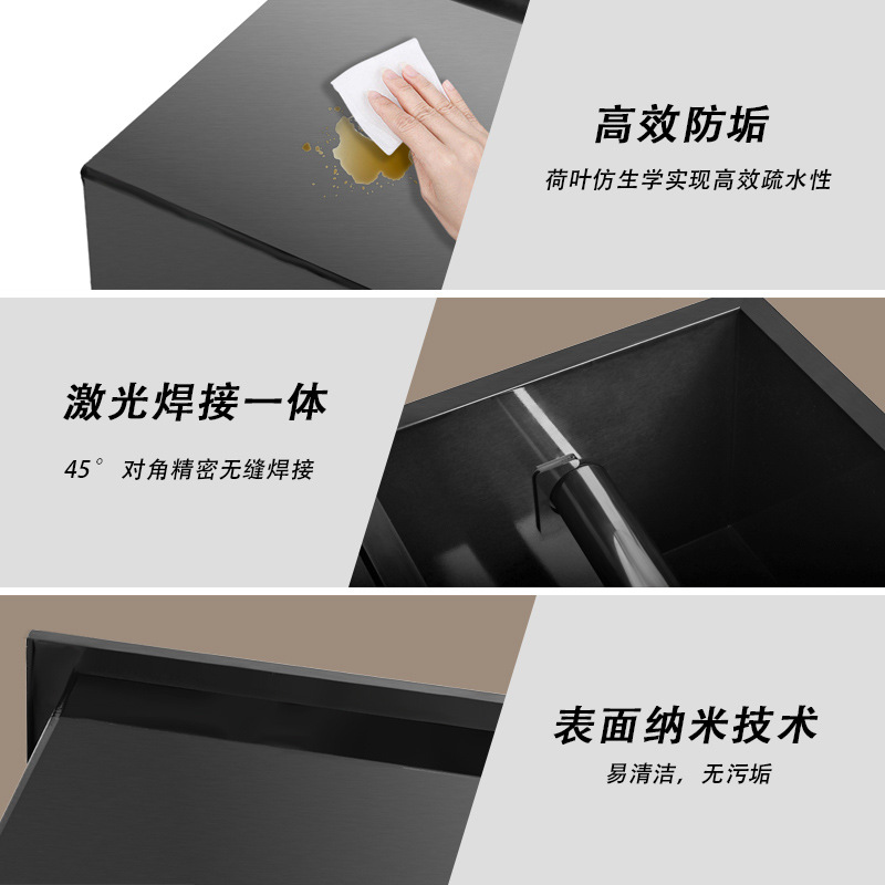 304不锈钢壁龛嵌入式卫生间垃圾桶壁龛浴室金属分层隔板柜置物柜详情3