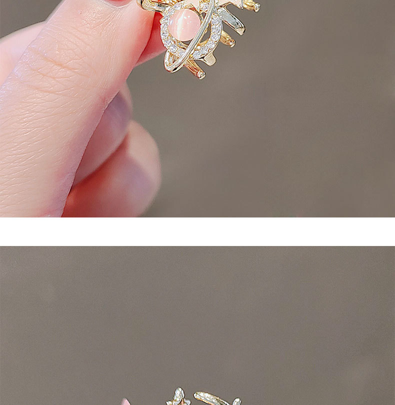 Korean cute pink planet hair clips, bangs clips, girl star hair grabbers, small shark clips pic 6