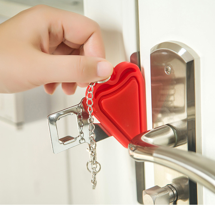 Home door locks, top door devices for going out, door blocking devices, anti-theft locks, temporary door stops pic 17