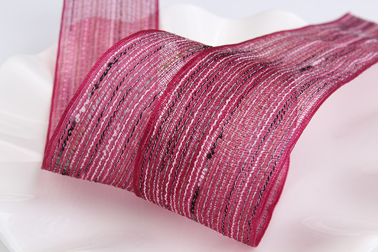 Dingxin ribbons, color-blocking jumpers, striped snow gauze ribbons, handcrafted hair accessories, clothing, top hats, woven ribbons, gift packaging ribbons pic 13