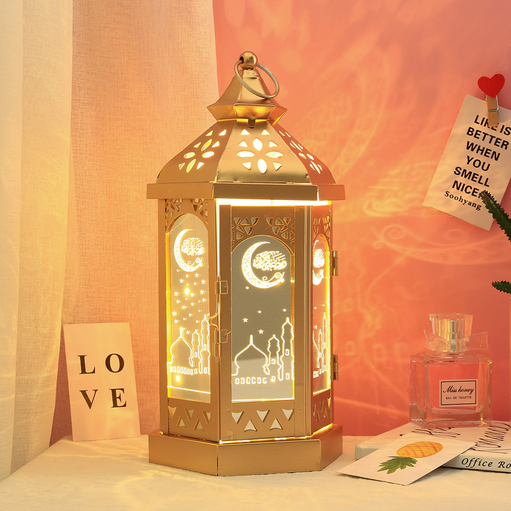 Ranadan Ramadan lantern, Eid al-Fitr ironwork metal display typhoon lantern handicraft, Arab lantern pic 7