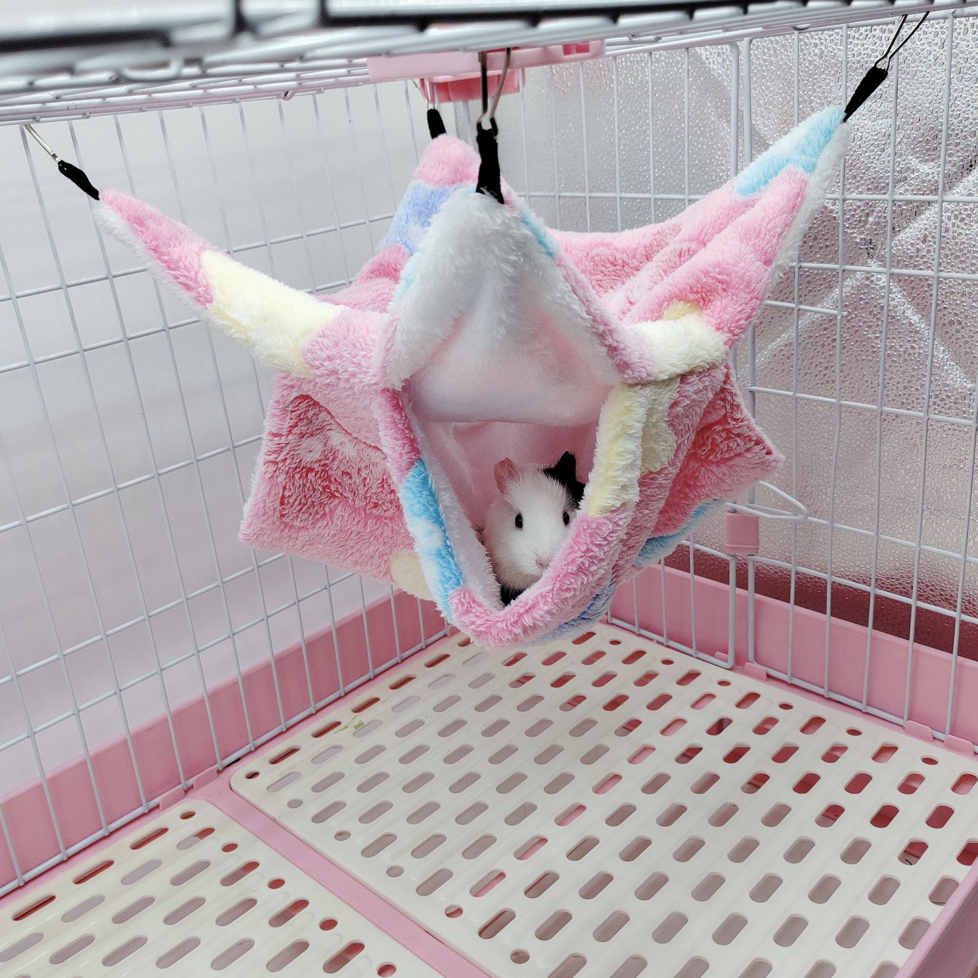 蜜袋鼯保暖双层夹层吊床小宠吊床悬挂式松鼠睡袋宠物用品仓鼠吊床详情40