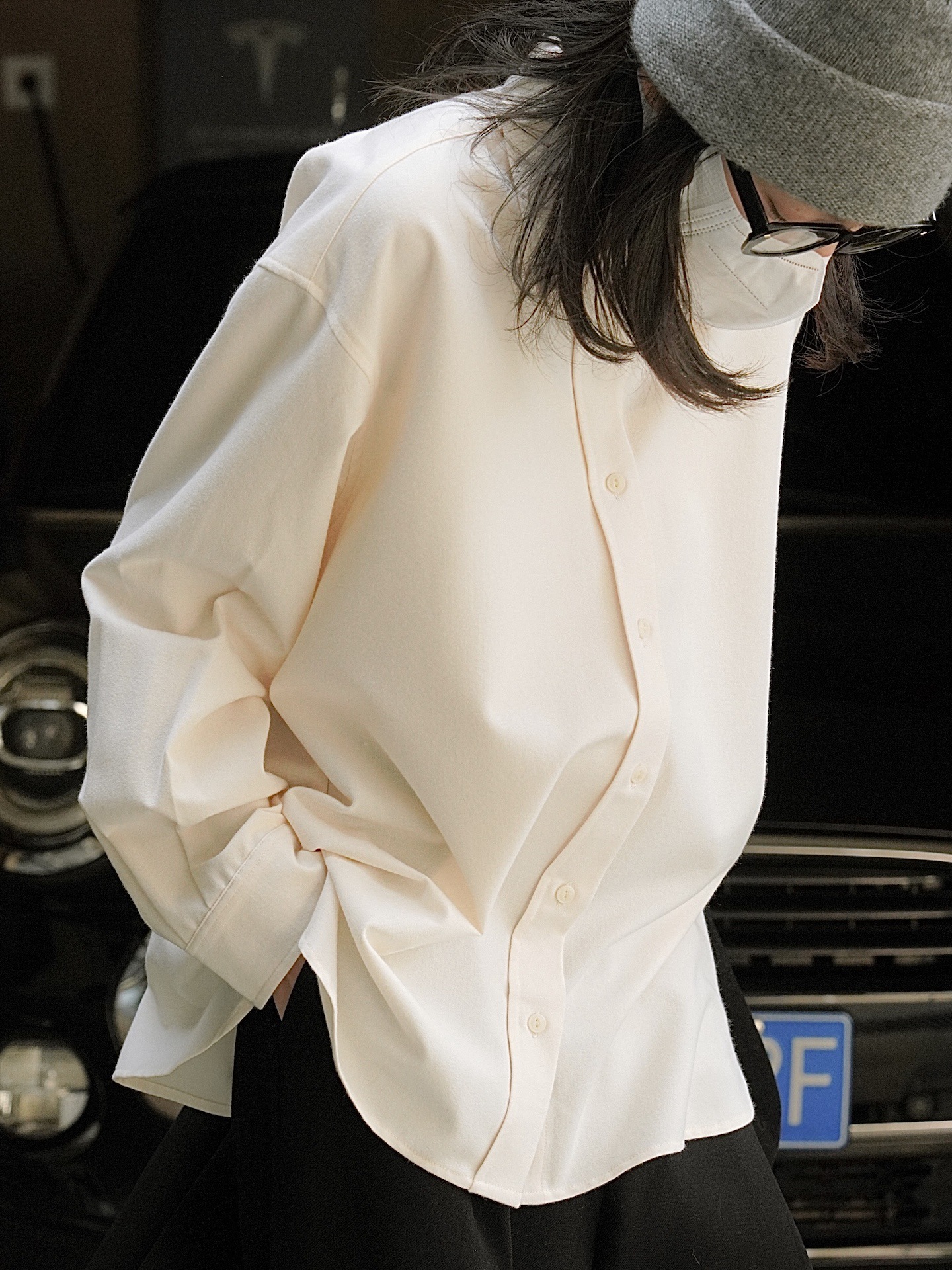 Early spring new Korean-style simple commuting brushed lapel shirt, loose and slimming, H-shaped thickened layering top for women pic 32