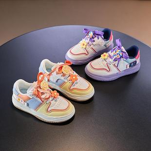 2022秋季男童鞋时尚潮流新款板鞋女童百搭软底运动鞋春夏小白鞋子详情2