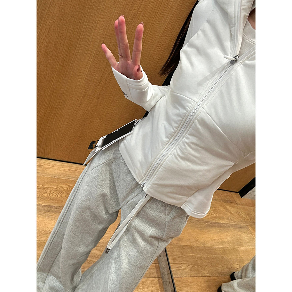 lulu卫裤女2024春秋新款瑜珈裤微喇直筒百搭高腰显瘦运动休闲裤子详情15