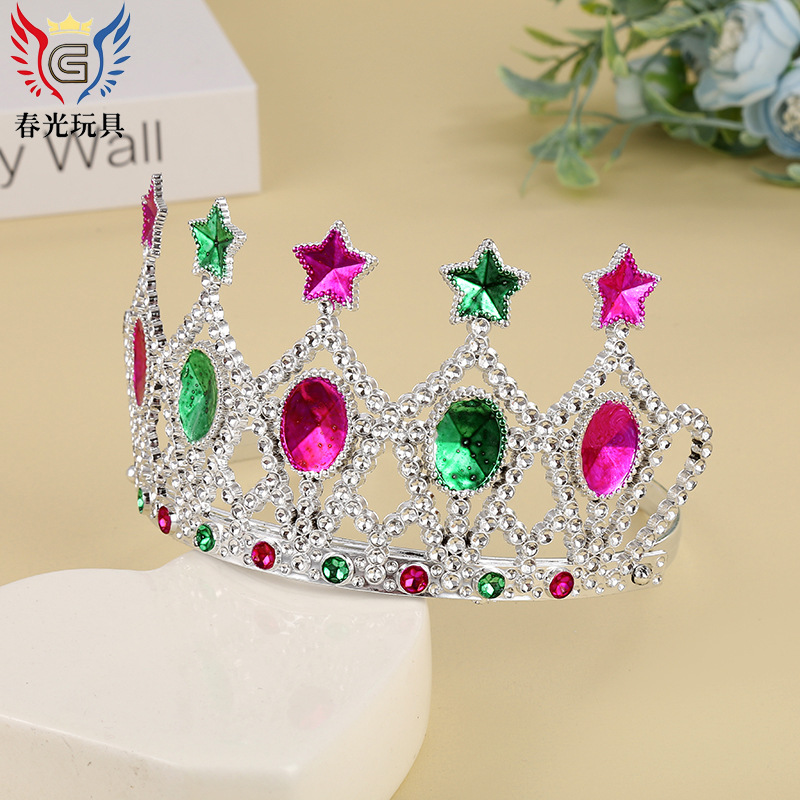 Factory direct sales of Frozen Fairy Empress Crown, cross-border bestseller for foreign trade, wholesale of cute diamond-encrusted crowns for parties pic 7