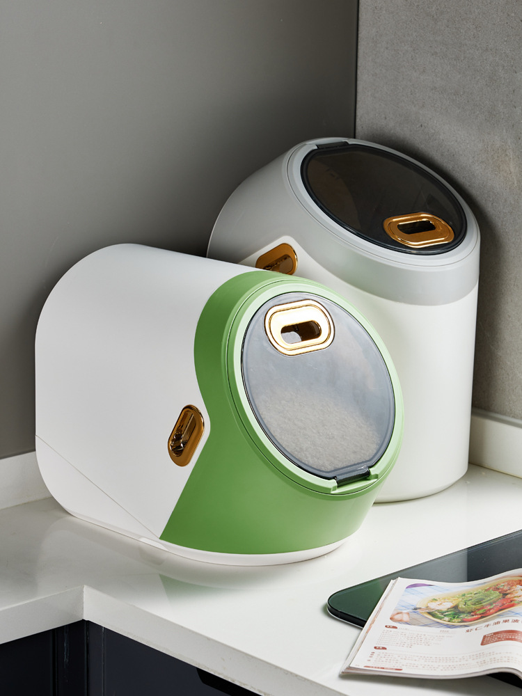 Rice bucket, household insect-proof and moisture-proof sealed rice storage jar, rice box, kitchen 橱柜式 collapsible type for storing grains and cereals pic 4