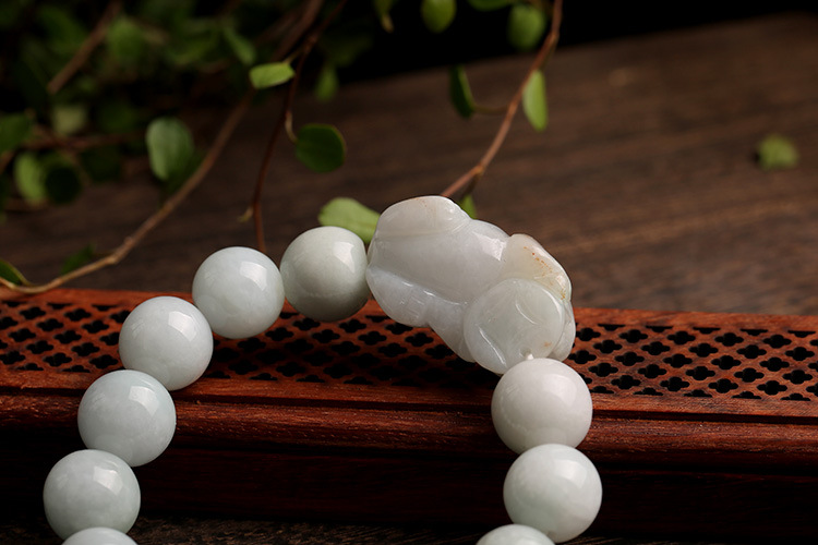 Natural jade and jade PI Xiu bracelet for couples, A genuine hand-woven jade PI Xiu bracelet pic 14