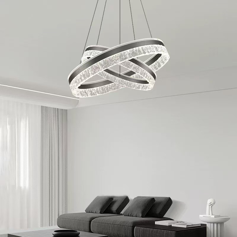Light luxury chandelier living room lamp, modern and simple dining room lamp, grand 2024 new high-end circular main hall lamp pic 13