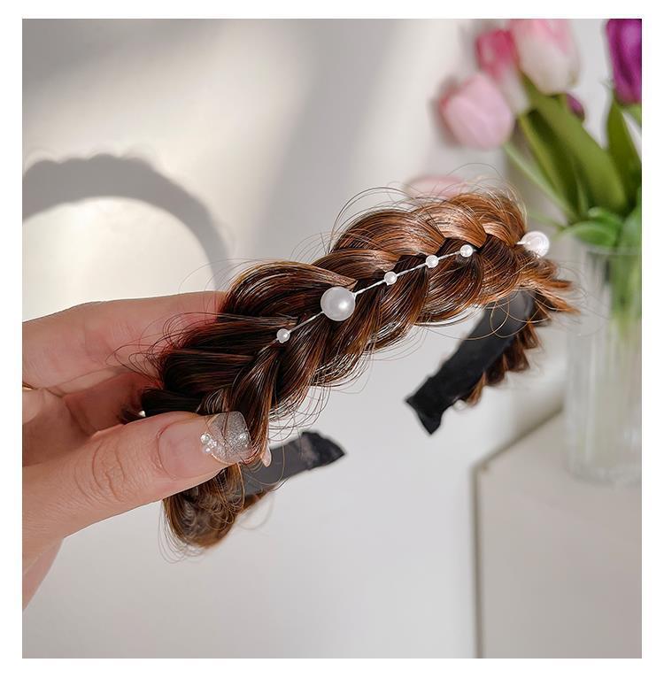 2024新款鱼骨辫假发发箍女一体麻花辫发卡发捆气质压发头箍头饰详情10