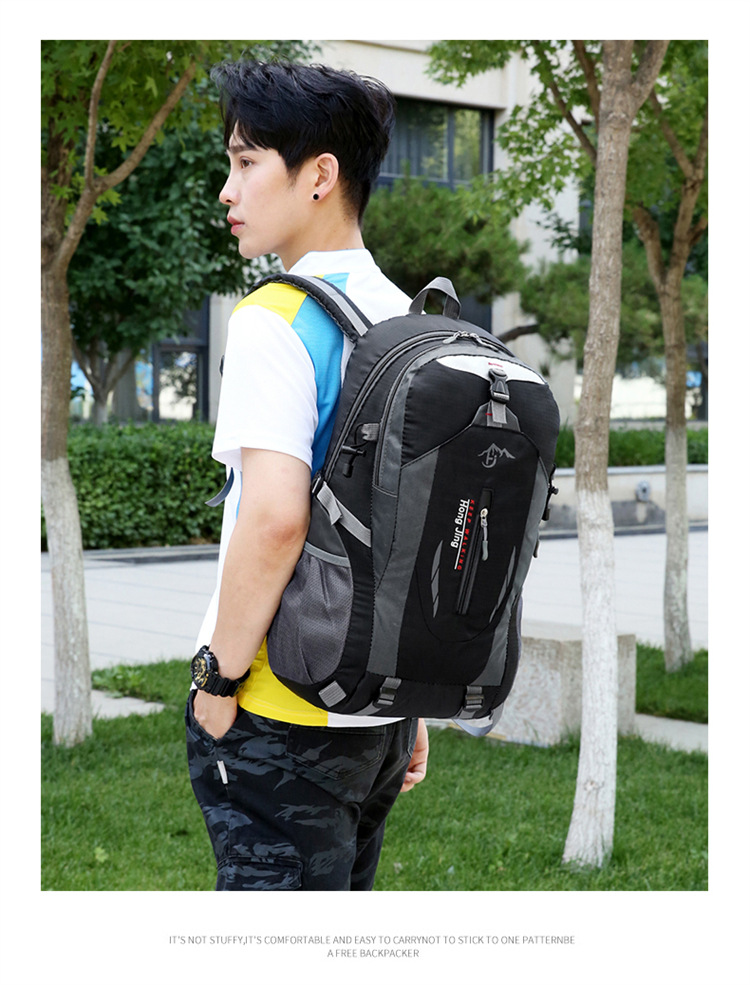 供应新款简约户外登山包男女双肩包运动书包休闲旅行旅游背包详情22