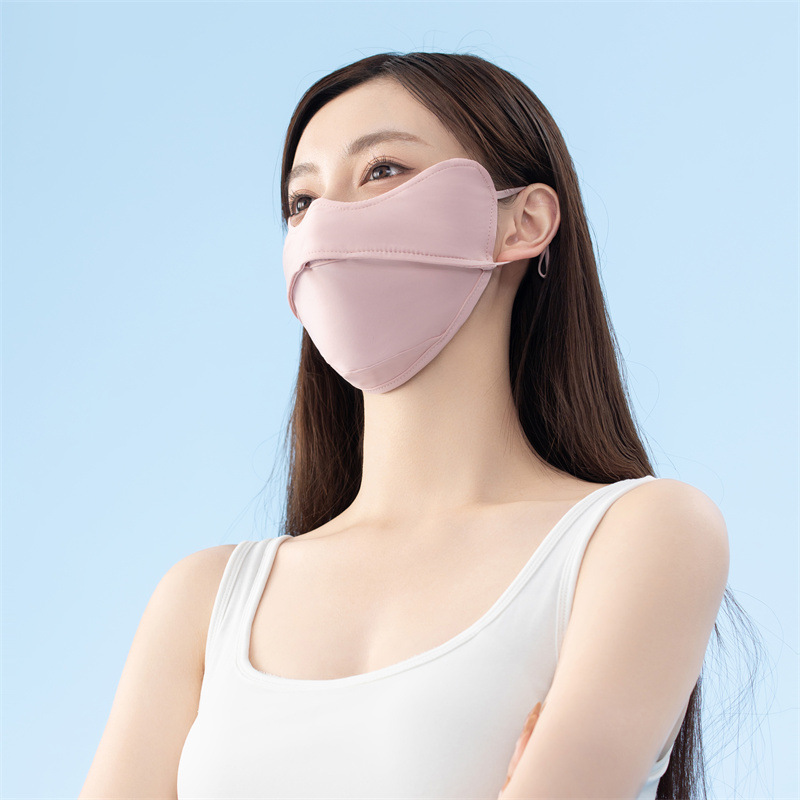夏季冰丝防晒口罩女防紫外线护眼角立体防尘透气薄款户外面罩批发详情2