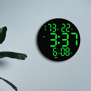 Factory direct sales LED electronic alarm clock, simple style clock battery, plug-in dual-purpose clock, Yida Time 0711-12 pic 3