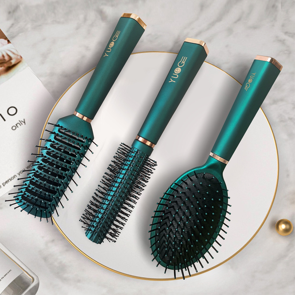 现货孔雀绿祖母绿按摩梳气囊梳子贵妇顺发负离子卷发白领女YUEG详情2