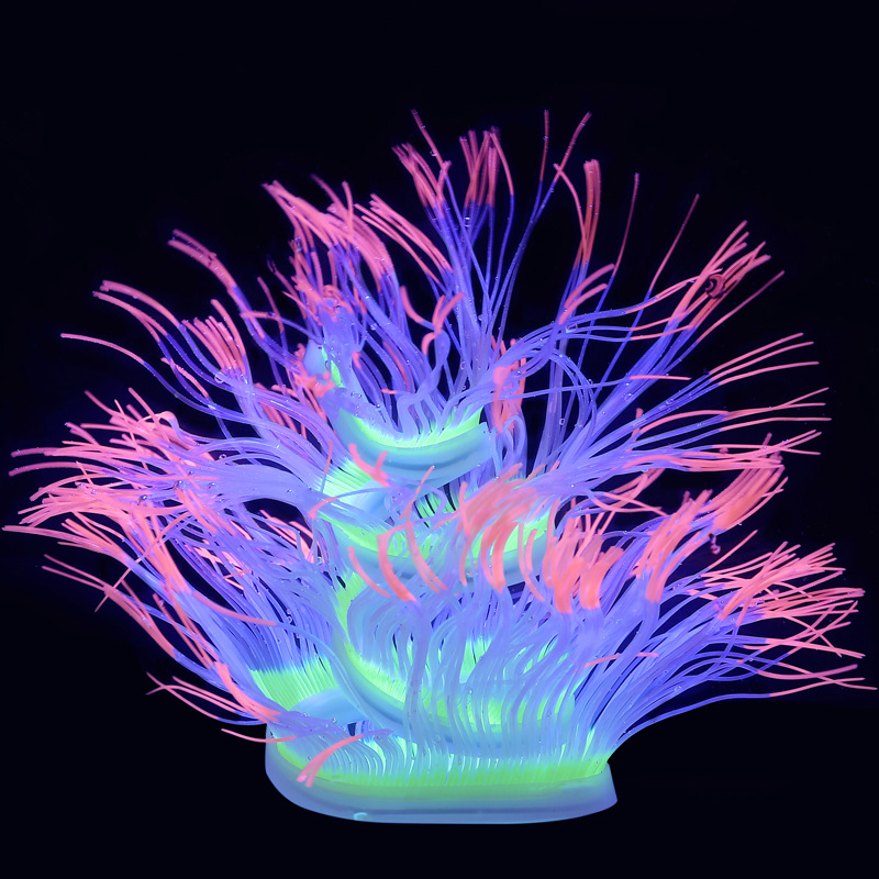 Aquarium fish tank landscape decoration silicone artificial plant soft coral landscape sea anemone 100cm long pic 9