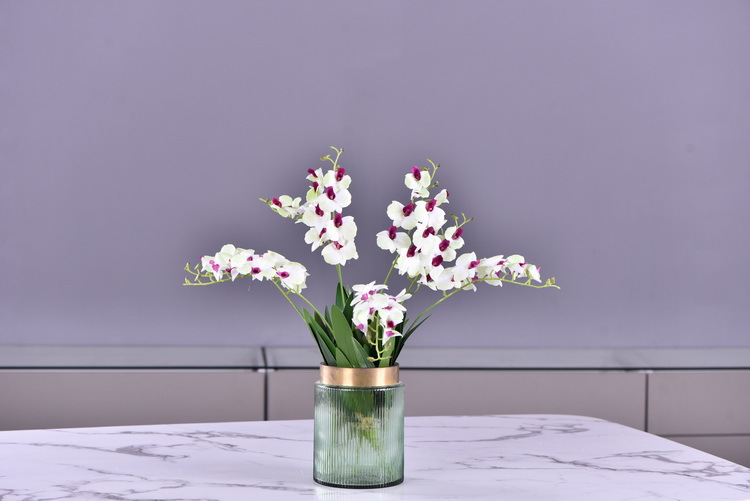 Factory direct sales of high-end artificial dendrobium, wholesale of artificial flowers with leaves, home decoration of Phalaenopsis and Lanjin artificial plants pic 22