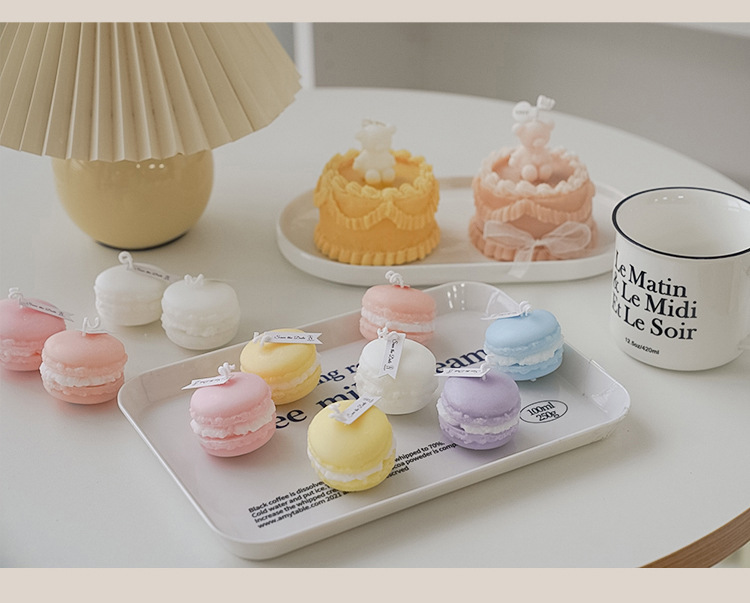 Macaron scented candles, Instagram-style photo props, diy birthday gifts pic 14