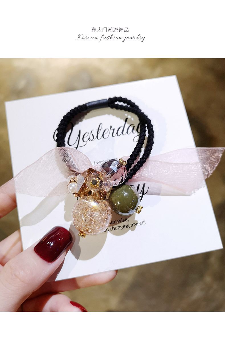 Cute hair tie, headwear and hair band, super fairy-like Korean version of Instagram influencer girl, dual-purpose hair tie, hair band and bracelet pic 9