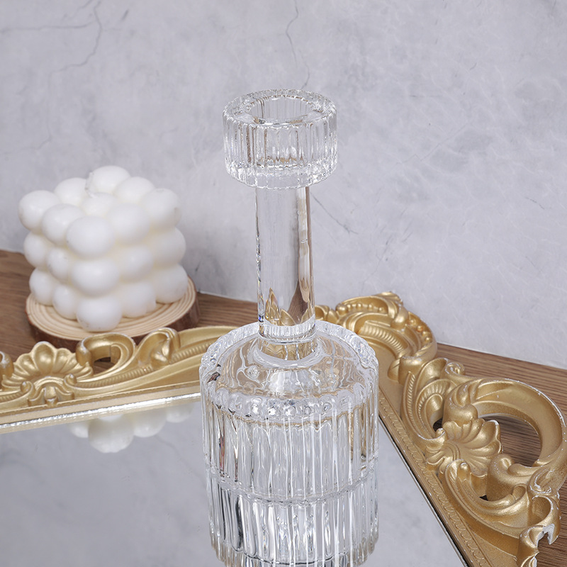 Light luxury glass candle ornaments, romantic dining table, candlelight dinner wholesale, simple decorative ornaments pic 6