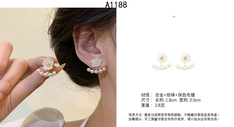 S925 Silver Needle retro pearl earrings for women, Korean ins style, high-end, niche and elegant stud earrings wholesale pic 33
