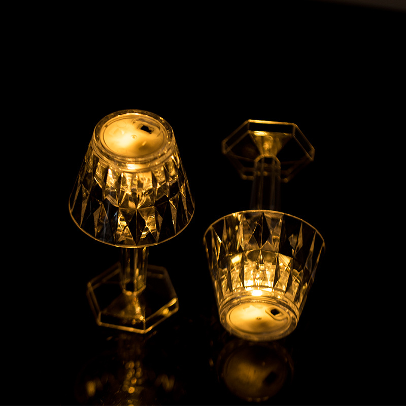 LED electronic night light, diamond crystal table lamp, bedside pic 12