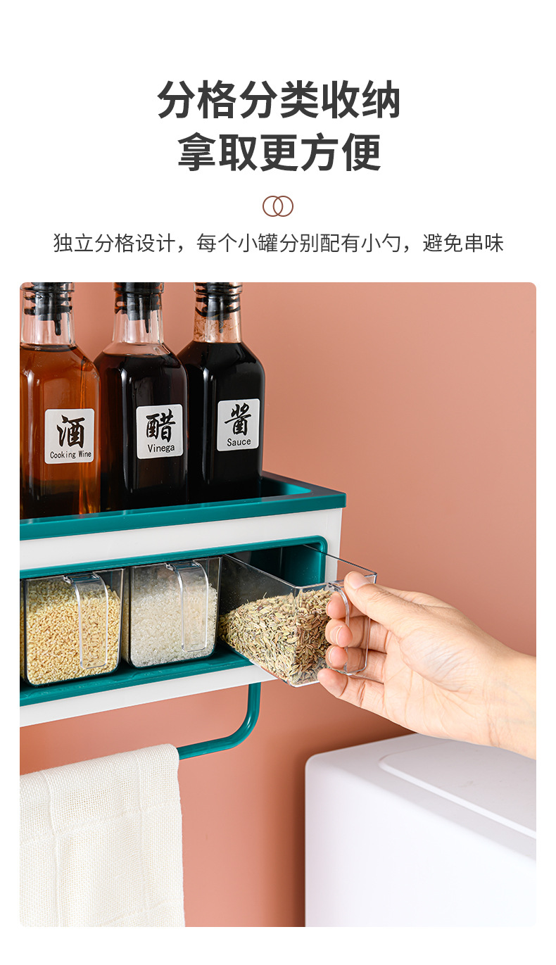 Factory direct sales of creative functional bullet train seasoning boxes, kitchen storage racks, seasoning jars and bottles storage racks, and flavor boxes in different styles pic 5