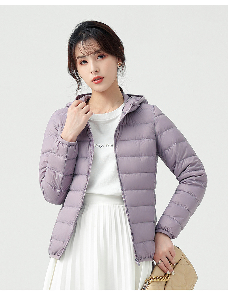 Japón U home el mismo estilo otoño invierno con capucha abajo mujer 90 pato blanco abajo ligero cálido casual versátil abrigos hombres pic 20