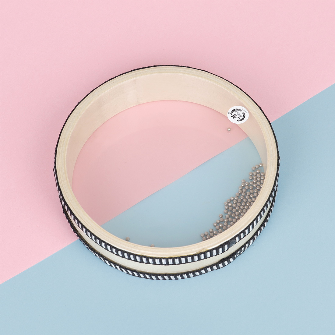 Wholesale of 6-inch double-sided transparent wooden black-edged wave drum instruments from Mebet, Orff percussion instruments for the big wave pic 9