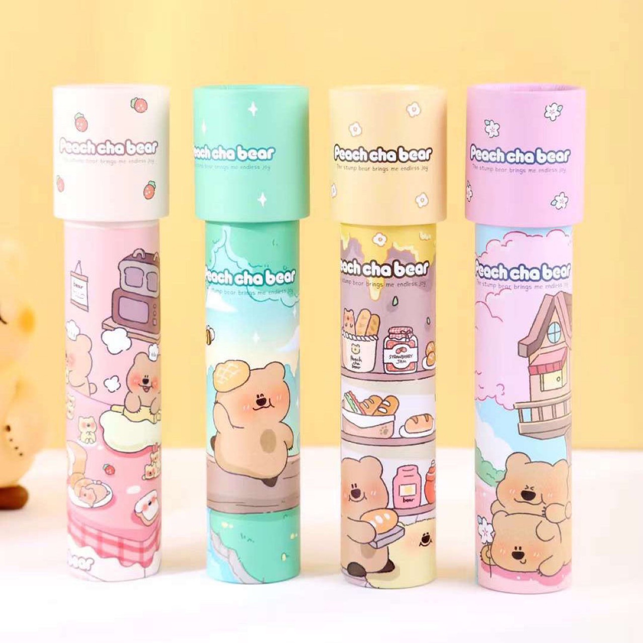 TR-GA03527 Tea Tea Bear Kaleidoscope Rotatable Three-dimensional stereoscopic high appearance level Cartoon soft and Cute bear Kaleidoscope pic 2