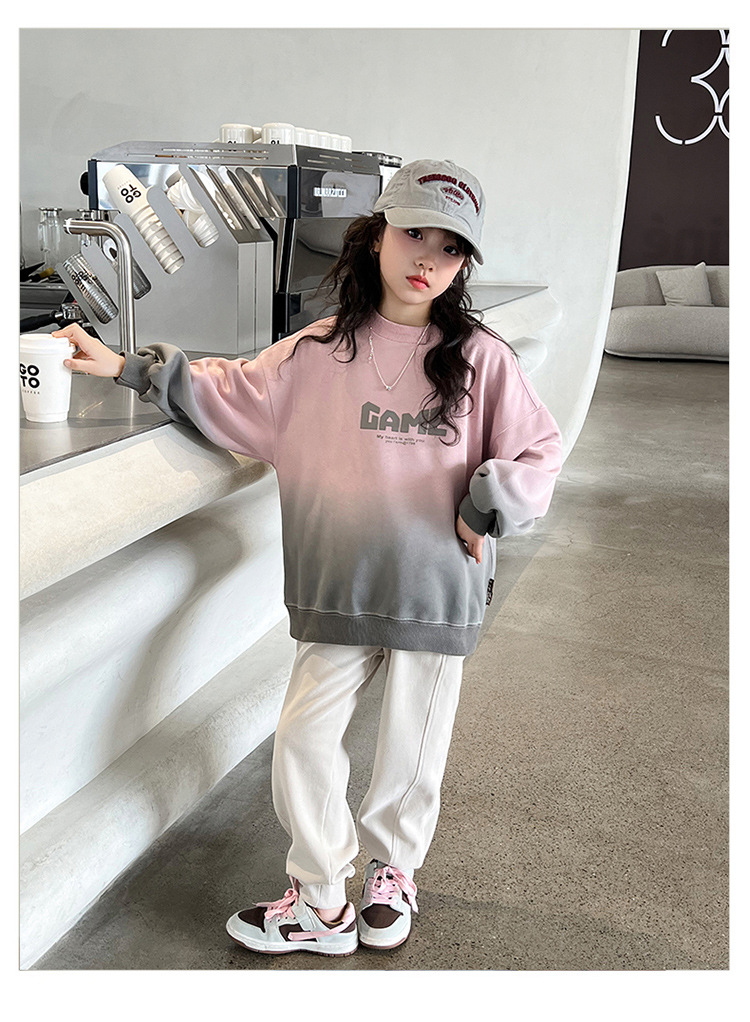 女童卫衣春秋款2024新款儿童洋气时髦春装中大童女孩春季长袖上衣详情8