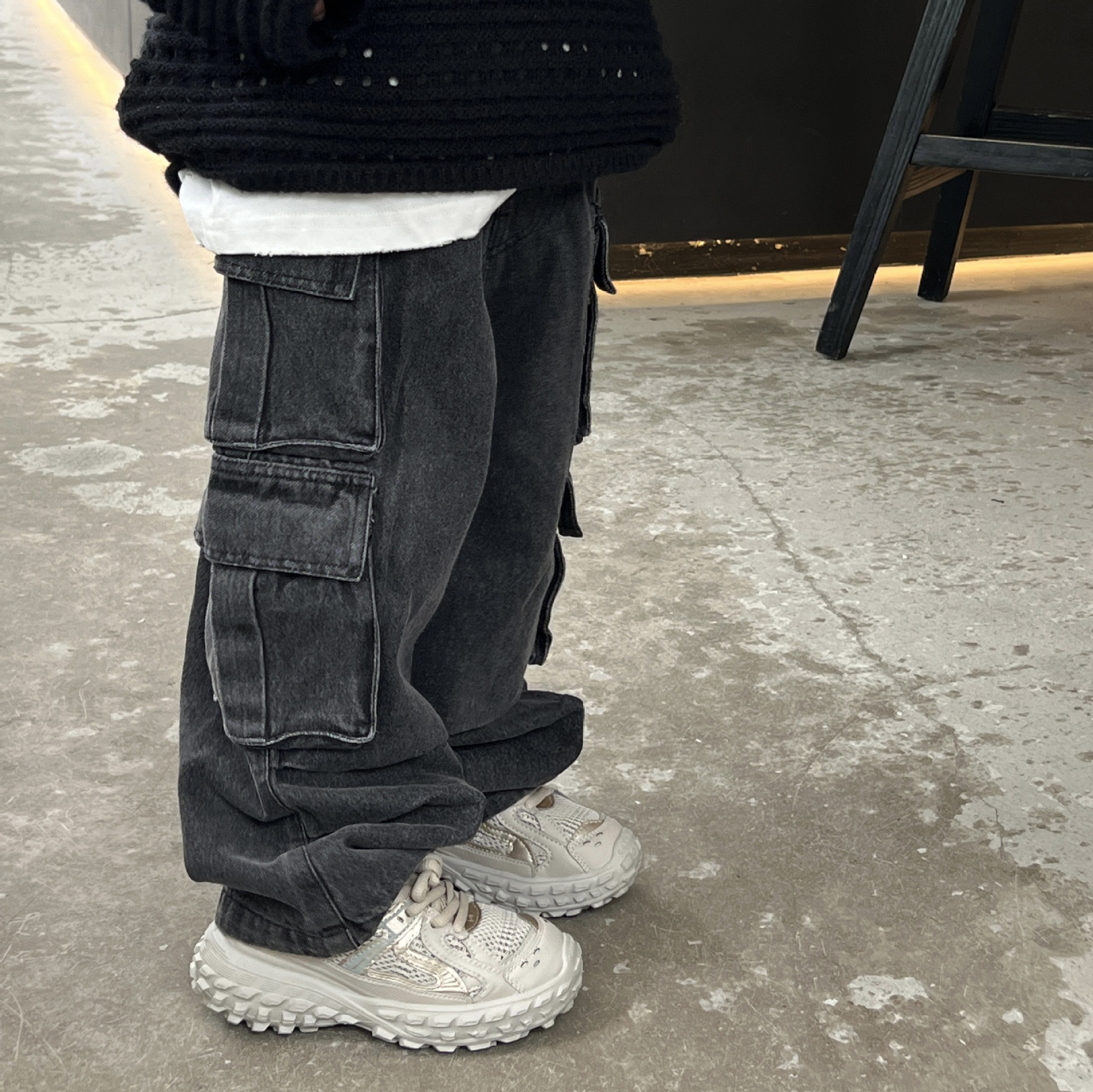 泰如2023秋季新款儿童时髦工装牛仔裤男童韩版洋气休闲裤宝宝长裤详情6