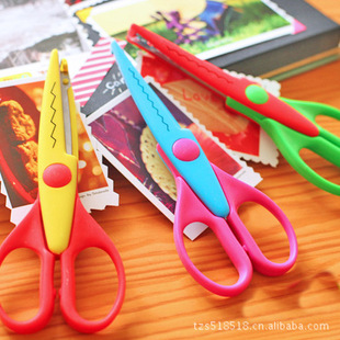 文具用品批发 多功能儿童小剪刀手工剪学生圆头安全剪刀详情6