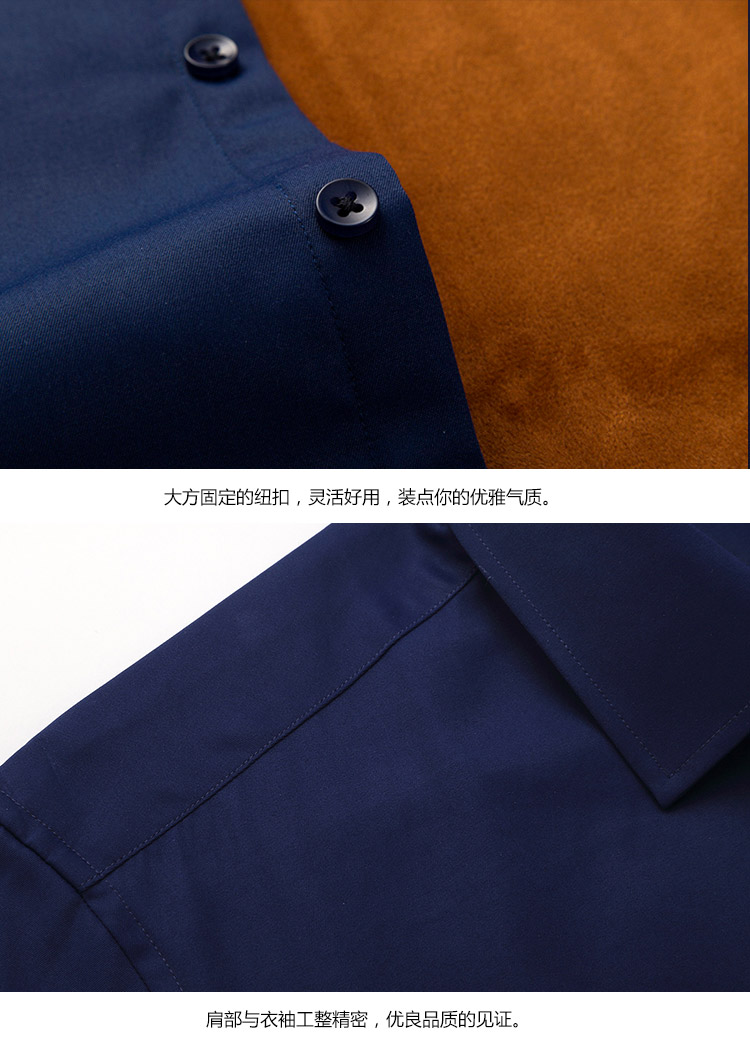 Brand fleece long-sleeved shirts for men, warm and thick for autumn and winter, middle-aged white inch shirts, professional formal work shirts pic 24