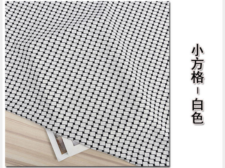 Wholesale of spring and summer clothing fabrics in stock, including small checkered printed bubble check polyester fabric, dresses, accessories and mask fabric pic 17