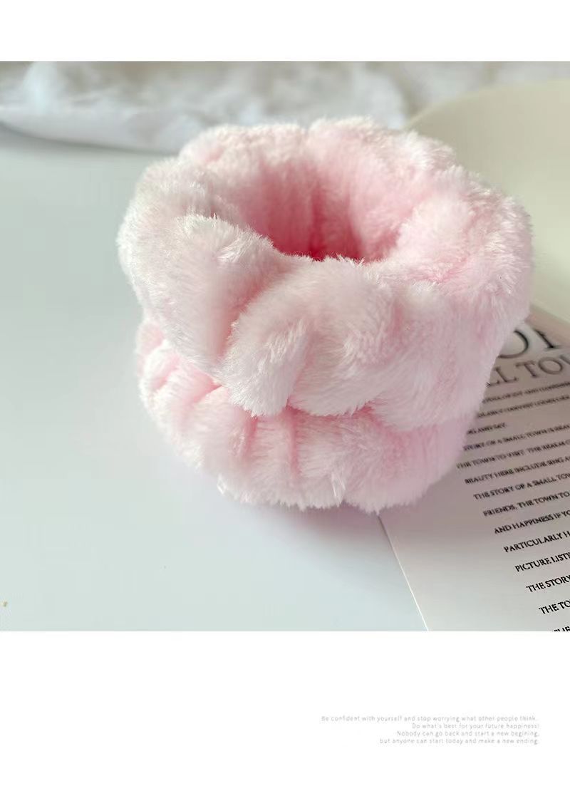 洗脸手腕带防溅水洗漱袖口防湿神器吸汗袖擦汗运动发带毛绒发圈详情13