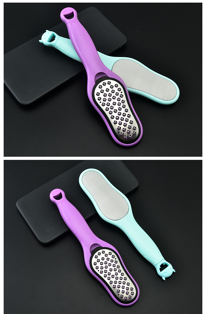 Stainless steel foot pads for removing dead skin, thick keratin and calluses on the heels. Detachable foot scrubber with nail clippers. shanilak pic 13