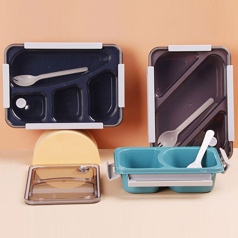 New two-compartment/three-compartment/four-compartment plastic microwave oven food preservation lunch boxes pic 1