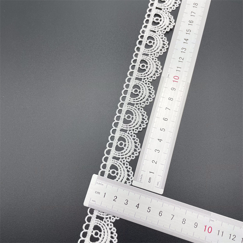 New Lolita embroidery water-soluble lace, milk silk single-sided small flower wave lace, lace with barcode pic 101