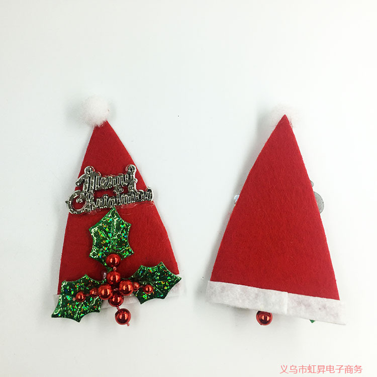 圣诞帽+塑料 正反