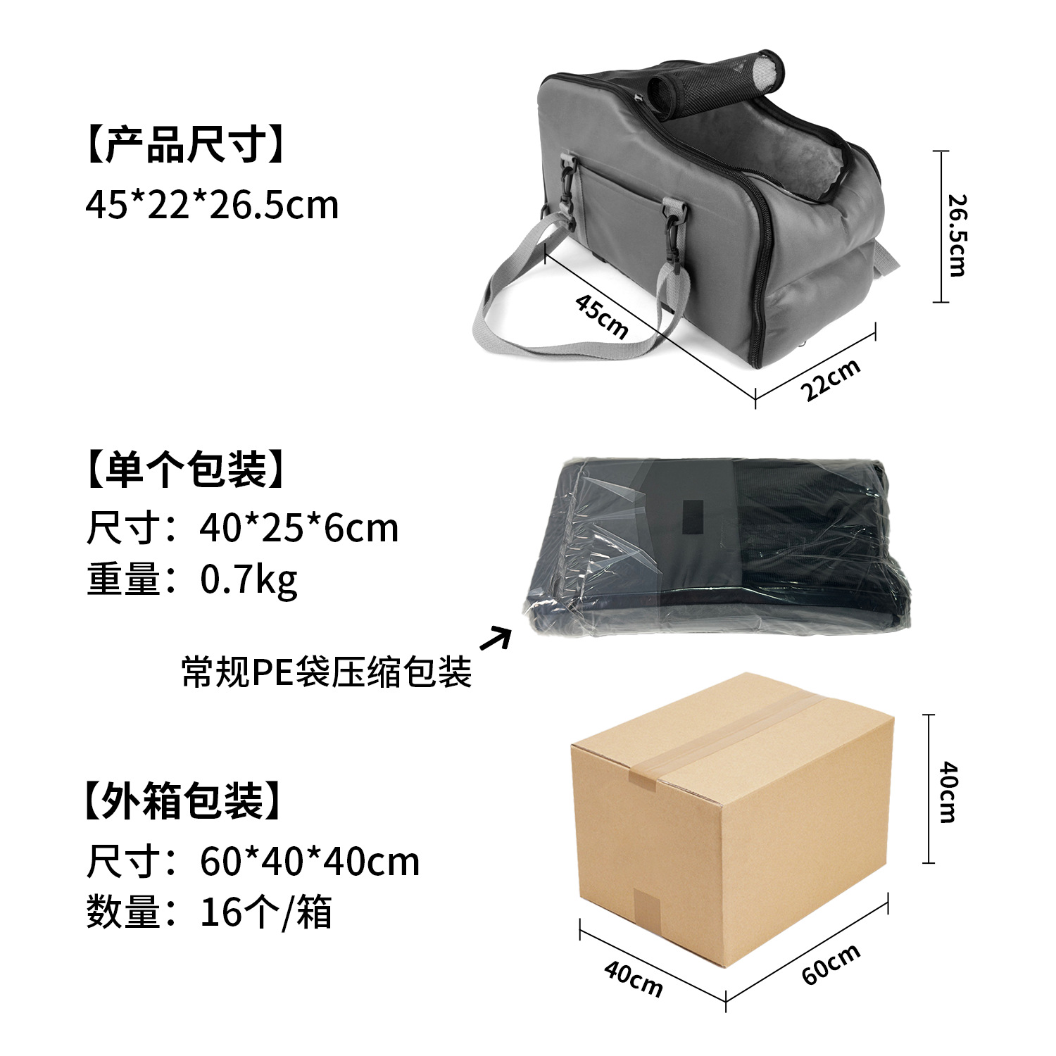 跨境可拆洗车载狗窝外出便携宠物车载垫汽车旅行安全座椅中控前座详情3