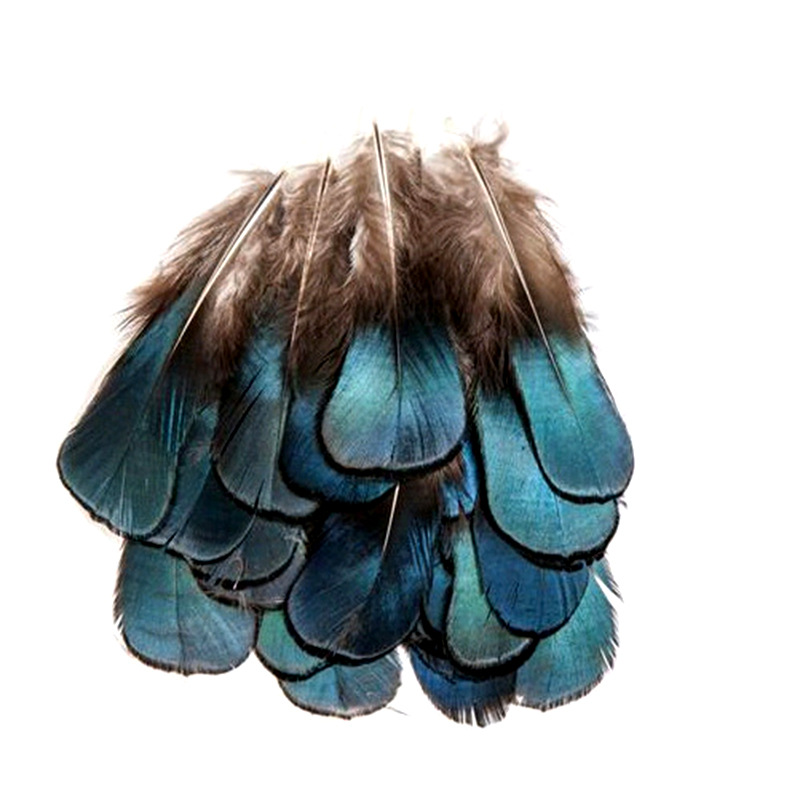 厂家批发珍珠鸡毛彩色羽毛 服装DIY手工工艺品饰品耳环材料野鸡毛详情33