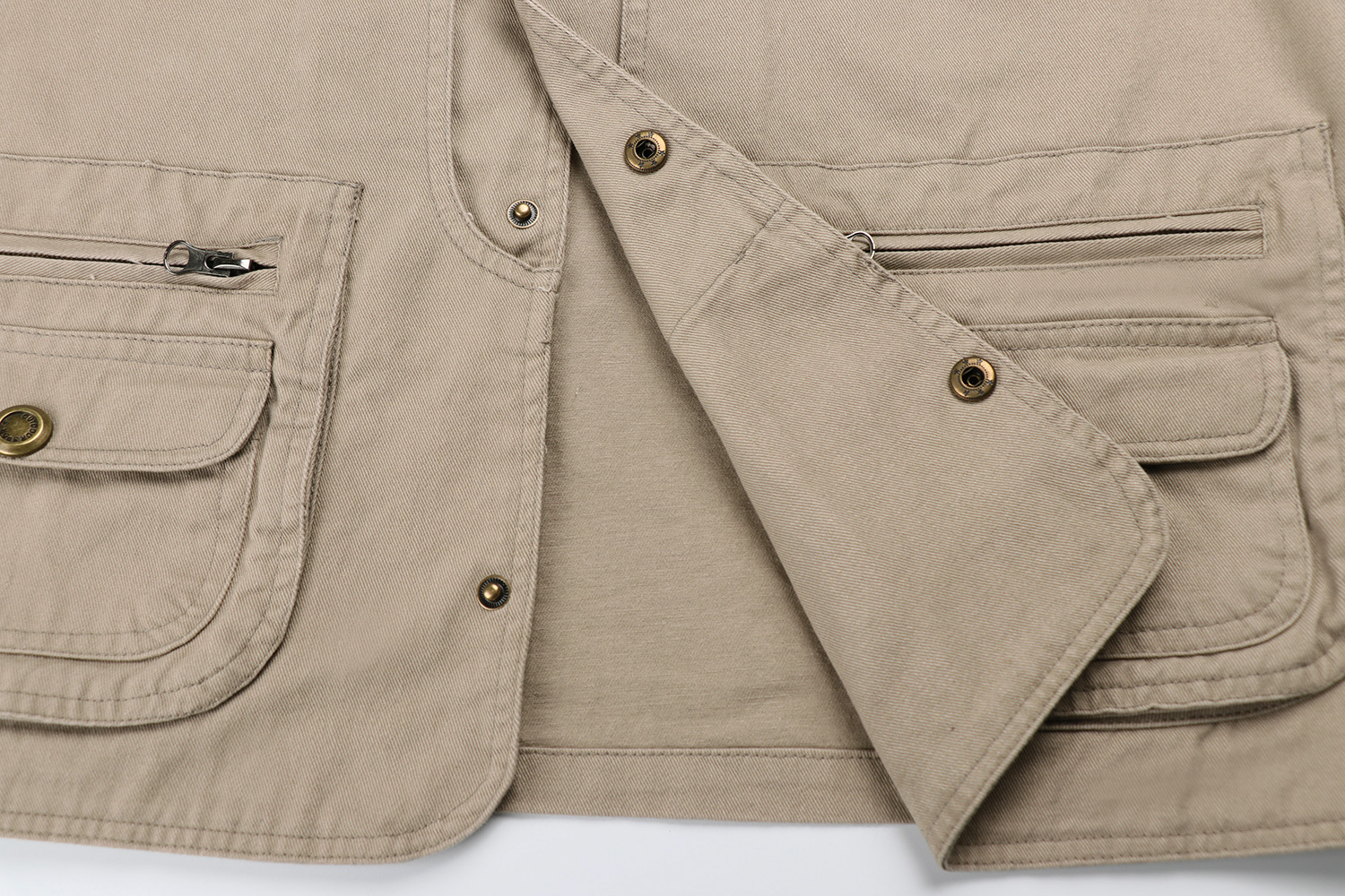 Wholesale of large-sized multi-functional photography, fishing, travel and leisure waistcoats for middle-aged and elderly men pic 14