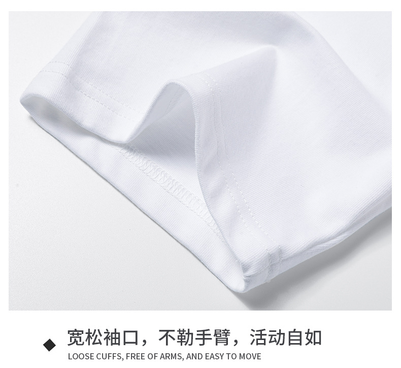 短袖t恤男潮牌夏季纯棉男士圆领半袖宽松打底衫男纯色基础款体恤详情33