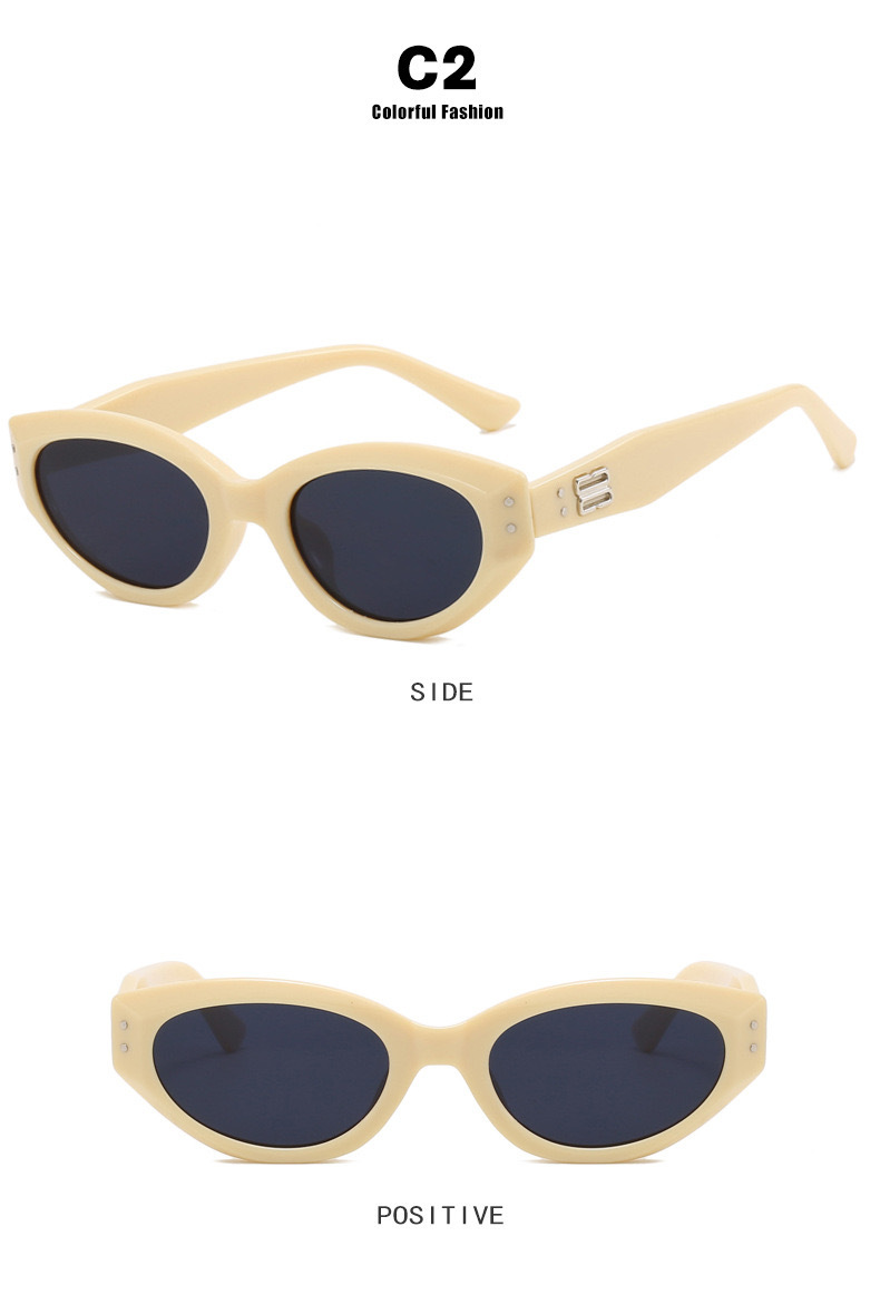 2023新款小框时尚太阳镜千禧风简约气质墨镜女小香风街拍眼镜批发详情6