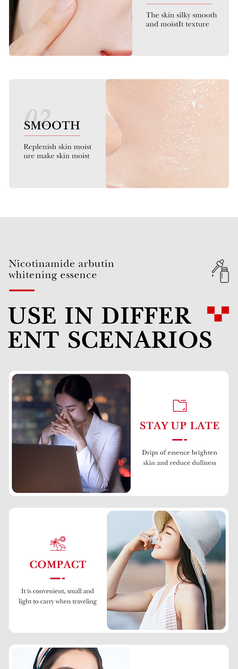 SADOER nicotinamide arbutin brightening skin tone cross-border trade pic 8