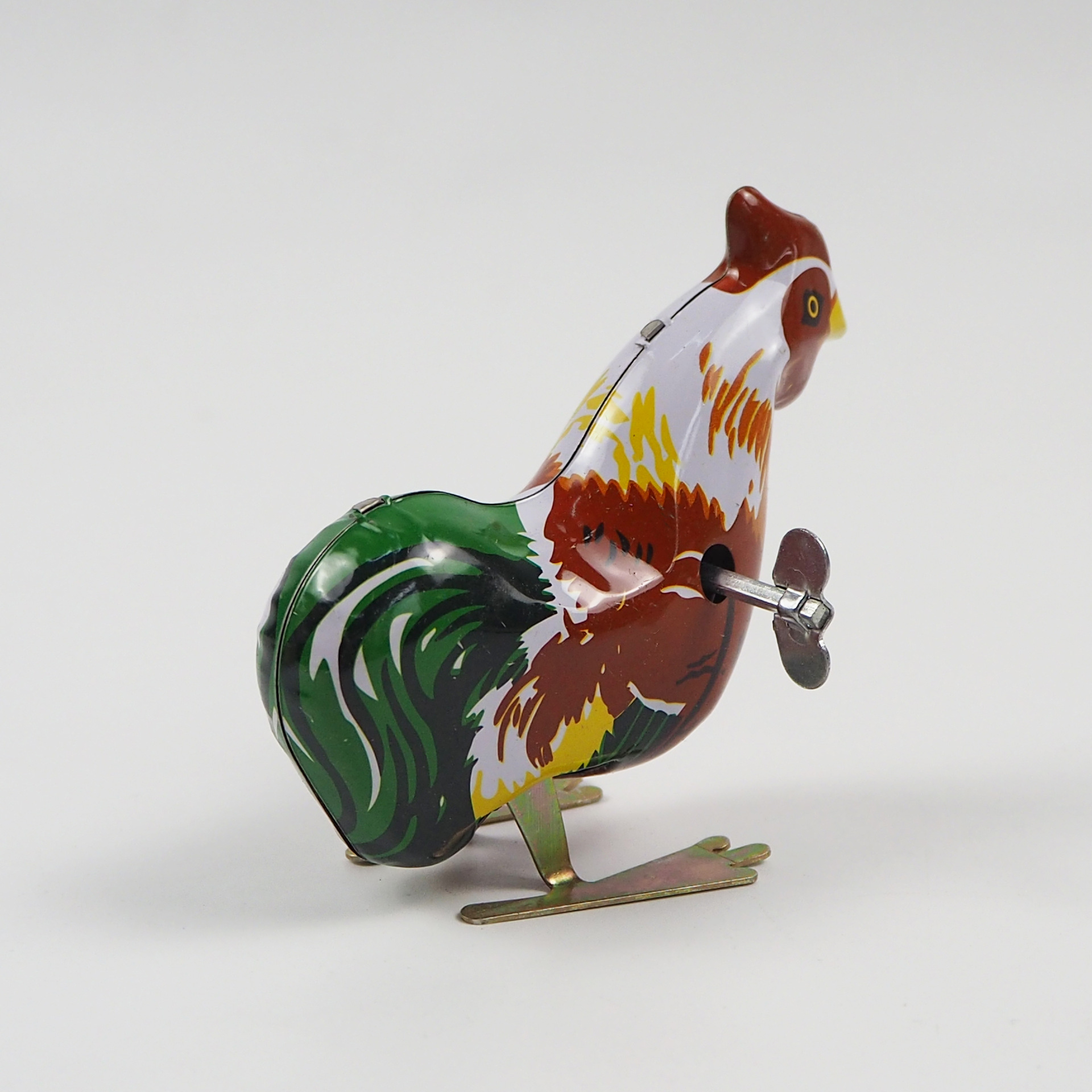 Nostalgic and retro pure handcrafted tin strip Rooster, Jumping Rooster, 80s generation tin toy collection, Douyin same style pic 6